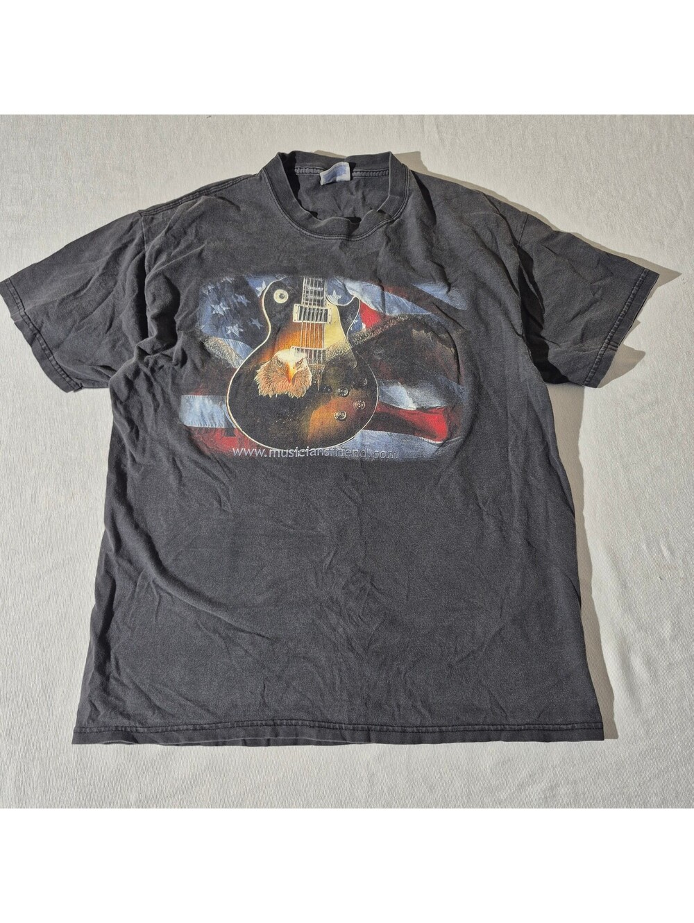 2000s guitar music eagle Adult L Large america graphic T-shirt